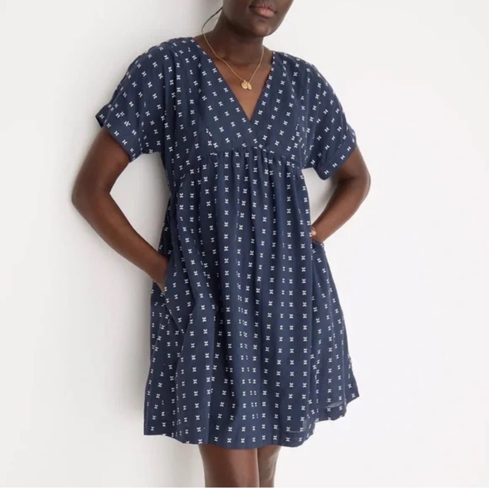 Madewell textured v neck dress- S